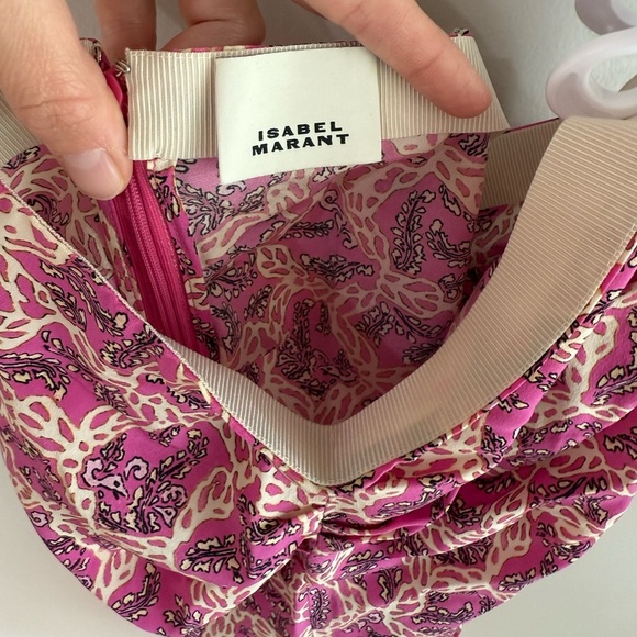 Isabel Marant Gaella Midi Skirt - Fuchsia Print - Silk - FR Size 38/US Size 6 - Picture 2 of 15